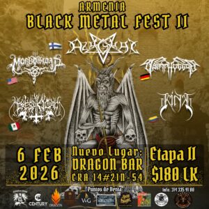 Armenia Black Metal Fest 02 @ Armenia, viernes 06 Feb 2026