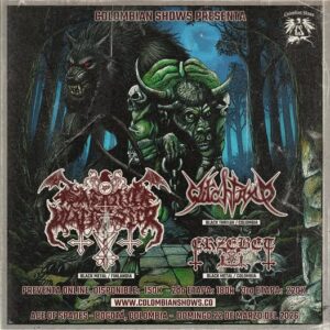SATANIC WARMASTER + WITCHTRAP + ERZEBET @ Bogotá, domingo 22 marzo 2026