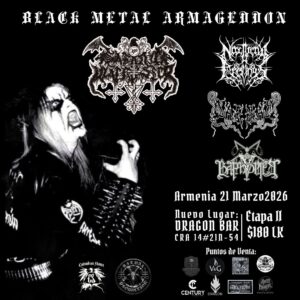 SATANIC WARMASTER +NOCTURNAL FEELINGS+DAENAM+BAPHOMET @ Armenia, sábado 21 marzo 2026
