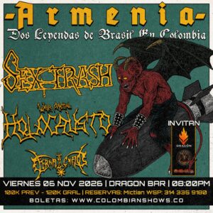 Armenia: SEXTRASH / HOLOCAUSTO / ETERNAL CHAOS Viernes 06 Nov 2026